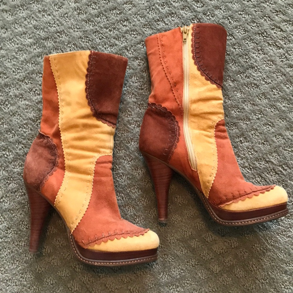 Vince Camuto Patchwork Suede Boots